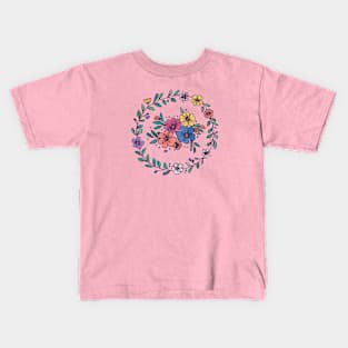 Hippie Flowers Flower Power Pretty Floral Kids T-Shirt